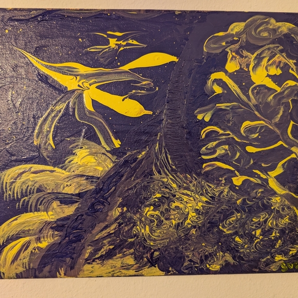 Twilight Flight - Original Acrylic Painting On Canvas - Picture 1 of 3